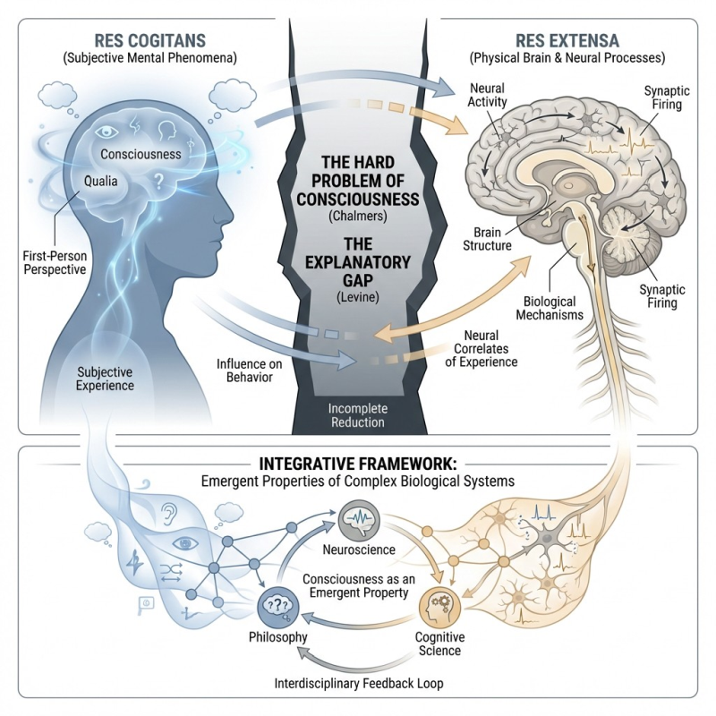 Conceptual schematic of the mind-body problem and its contemporary reformulation