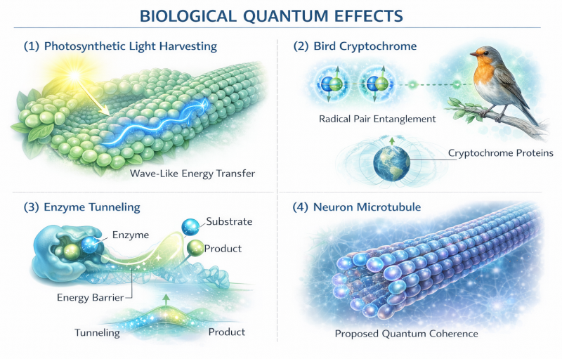 Quantum biology comparison